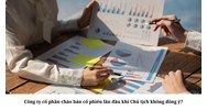 Công ty cổ phần chào bán cổ phiếu lần đầu khi Chủ tịch không đồng ý?