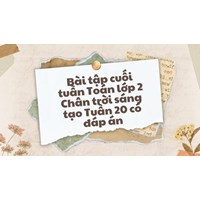Bài tập cuối tuần Toán lớp 2 Chân trời sáng tạo Tuần 20 có đáp án