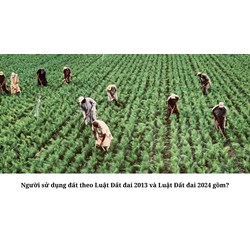 Người sử dụng đất theo Luật Đất đai 2013 và Luật Đất đai 2024 gồm?