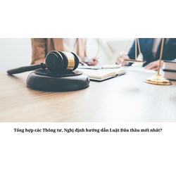 Tổng hợp các Thông tư, Nghị định hướng dẫn Luật Đấu thầu mới nhất?
