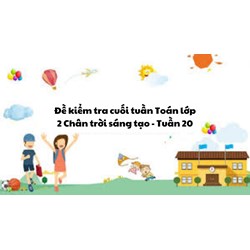 Đề kiểm tra cuối tuần Toán lớp 2 Chân trời sáng tạo - Tuần 20