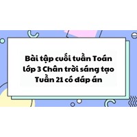 Bài tập cuối tuần Toán lớp 3 Chân trời sáng tạo - Tuần 21 có đáp án