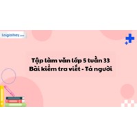 Tập làm văn lớp 5 tuần 33 Bài kiểm tra viết - Tả người