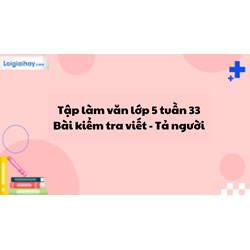 Tập làm văn lớp 5 tuần 33 Bài kiểm tra viết - Tả người