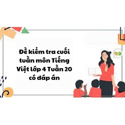 Đề kiểm tra cuối tuần môn Tiếng Việt lớp 4 Tuần 20 có đáp án