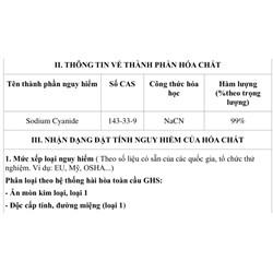 Hướng dẫn về xây dựng phiếu an toàn hóa chất