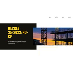 Decree 35/2023/ND-CP address the licensing of Foreign Contractors