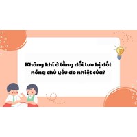Không khí ở tầng đối lưu bị đốt nóng chủ yếu do nhiệt của?