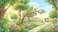 Dàn ý Bài văn Tả cảnh khu vườn vào buổi sáng sớm Tập làm văn lớp 5