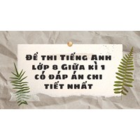 Đề thi Tiếng Anh lớp 8 Giữa kì 1 có đáp án chi tiết nhất