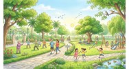 Dàn ý Tả cảnh buổi sáng trong công viên hay nhất - Tập làm văn lớp 5
