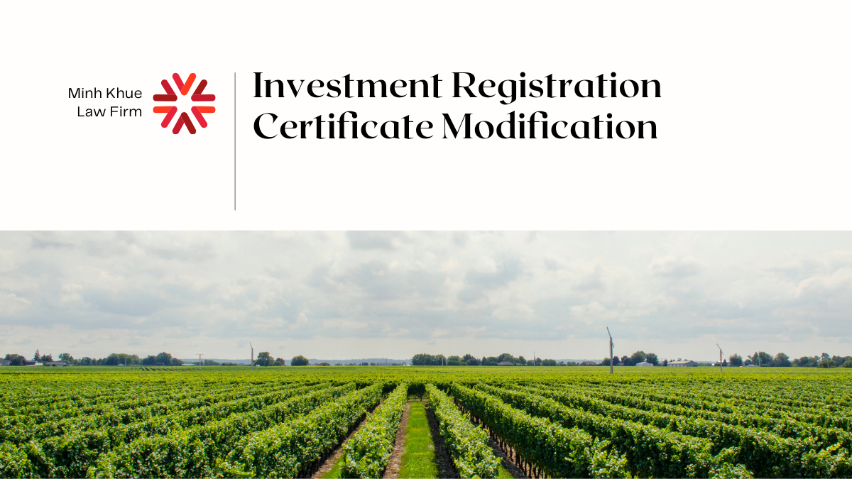 Document for the Investment Registration Certificate Modification