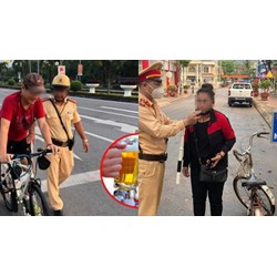 Xử lý người đi xe đạp uống rượu trên đường bỏ lại xe, không đóng phạt