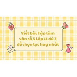 Viết bài Tập làm văn số 5 Lớp 11 đủ 3 đề chọn lọc hay nhất