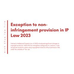 Exceptions to the new IP Law 2023's non-infringement provisions