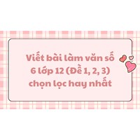 Viết bài làm văn số 6 lớp 12 (Đề 1, 2, 3) chọn lọc hay nhất
