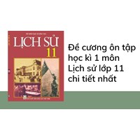 Đề cương ôn tập học kì 1 môn Lịch sử lớp 11 chi tiết nhất