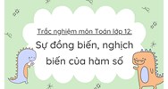 Trắc nghiệm môn Toán lớp 12: Sự đồng biến, nghịch biến của hàm số