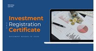 Document Needed to issue an Investment Registration Certificate