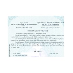 Thủ tục làm và thời hạn cấp phiếu lý lịch tư pháp số 2 như thế nào?