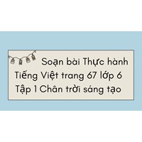 Soạn bài Thực hành Tiếng Việt trang 67 lớp 6 Tập 1 Chân trời sáng tạo