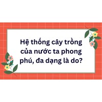 Hệ thống cây trồng của nước ta phong phú, đa dạng là do?