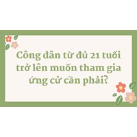 Công dân từ đủ 21 tuổi trở lên muốn tham gia ứng cử cần phải?