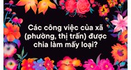 Các công việc của xã (phường, thị trấn) được chia làm mấy loại?