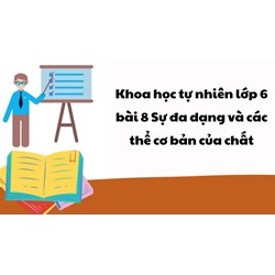 Khoa học tự nhiên lớp 6 bài 8 Sự đa dạng và các thể cơ bản của chất