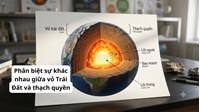 Phân biệt sự khác nhau giữa vỏ Trái Đất và thạch quyển