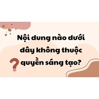 Nội dung nào dưới đây không thuộc quyền sáng tạo?