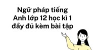 Ngữ pháp tiếng Anh lớp 12 học kì 1 đầy đủ kèm bài tập
