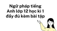 Ngữ pháp tiếng Anh lớp 12 học kì 1 đầy đủ kèm bài tập