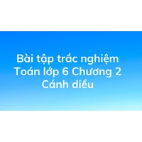 Bài tập trắc nghiệm Toán lớp 6 Chương 2 Cánh diều có đáp án