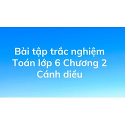 Bài tập trắc nghiệm Toán lớp 6 Chương 2 Cánh diều có đáp án