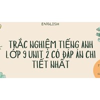Câu hỏi trắc nghiệm Tiếng Anh lớp 9 Unit 2 có đáp án chi tiết nhất