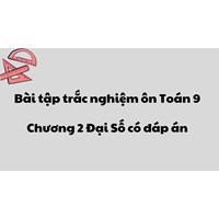 Bài tập trắc nghiệm ôn Toán 9 Chương 2 Đại Số có đáp án