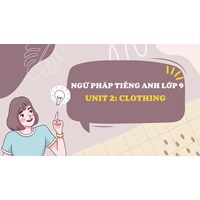 Ngữ pháp Unit 2 lớp 9 Clothing đầy đủ nhất kèm bài tập