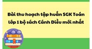 Bài thu hoạch tập huấn SGK Toán lớp 1 bộ sách Cánh Diều mới nhất