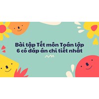 Bài tập Tết môn Toán lớp 6 có đáp án chi tiết nhất