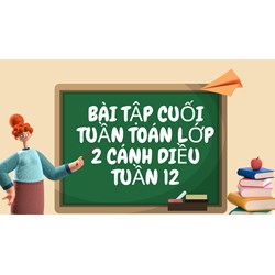 Bài tập cuối tuần Toán lớp 2 Cánh diều Tuần 12 có đáp án
