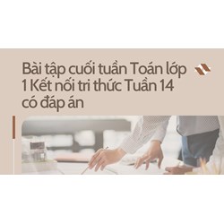 Bài tập cuối tuần Toán lớp 1 Kết nối tri thức Tuần 14 có đáp án
