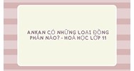 Ankan có những loại đồng phân nào? - Hoá học lớp 11