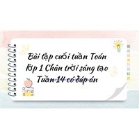 Bài tập cuối tuần Toán lớp 1 Chân trời sáng tạo Tuần 14 có đáp án