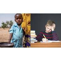 In Africa, many children die from not having enough food.