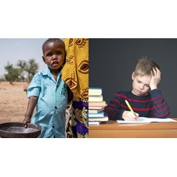In Africa, many children die from not having enough food.