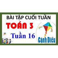 Bài tập cuối tuần Toán lớp 3 Cánh Diều - Tuần 16 có đáp án