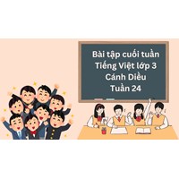 Bài tập cuối tuần Tiếng Việt lớp 3 Cánh Diều Tuần 24 có đáp án