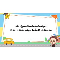 Bài tập cuối tuần Toán lớp 3 Chân trời sáng tạo - Tuần 19 có đáp án