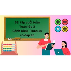 Bài tập cuối tuần Toán lớp 3 Cánh Diều - Tuần 14 có đáp án